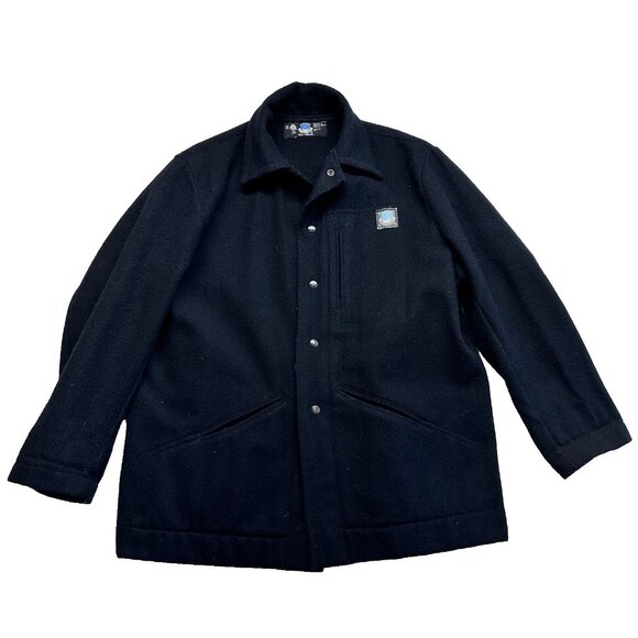 Swanndri Wool Mens Shirt Jacket Size 3XL Black Vintage Snap Button New Zealand - Picture 1 of 13